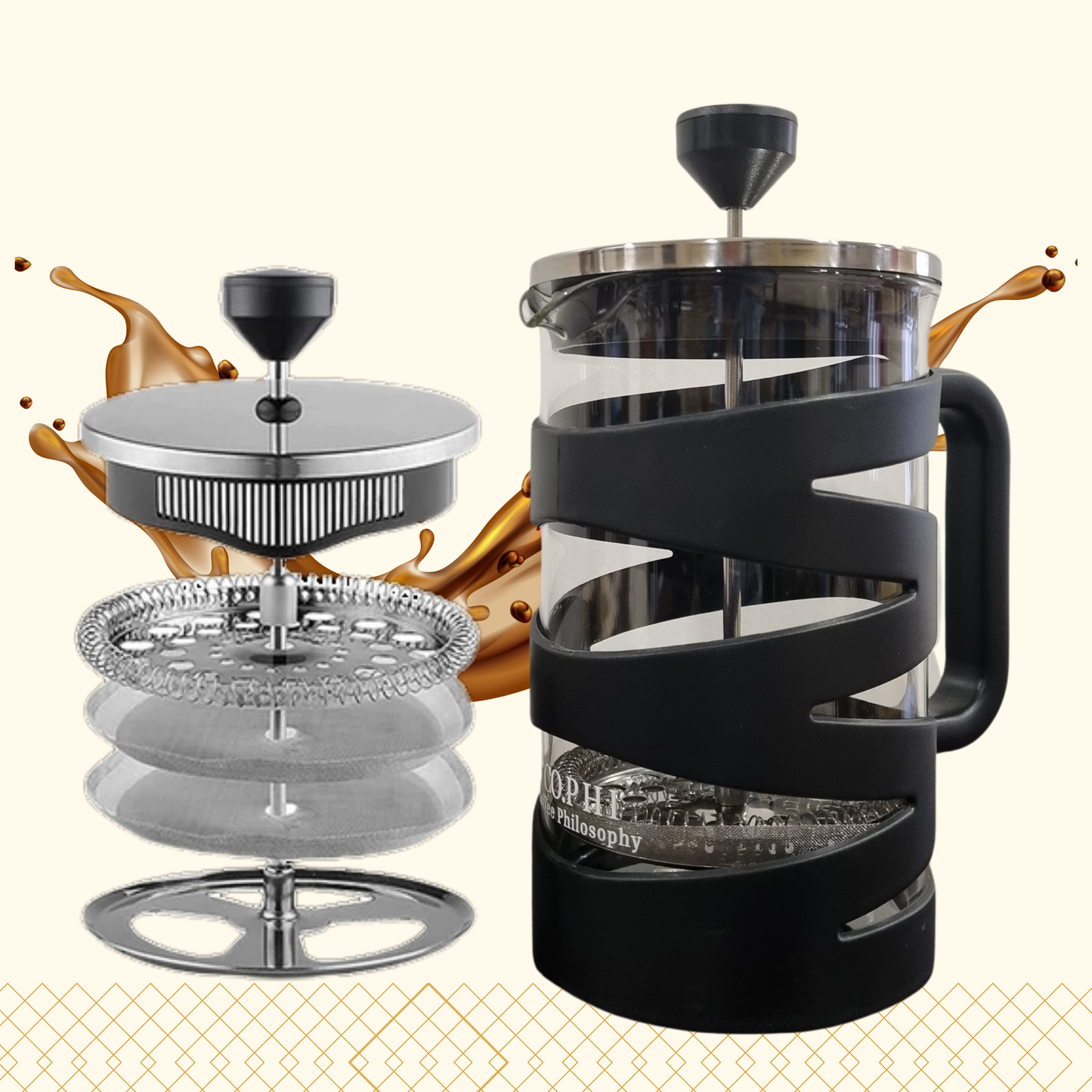 French Press & Socrates' Cup